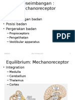 Keseimbangan Badan - Posisi Badan - Pergerakan Badan: - Propioceptors - Pengelihatan - Vestibular Apparatus