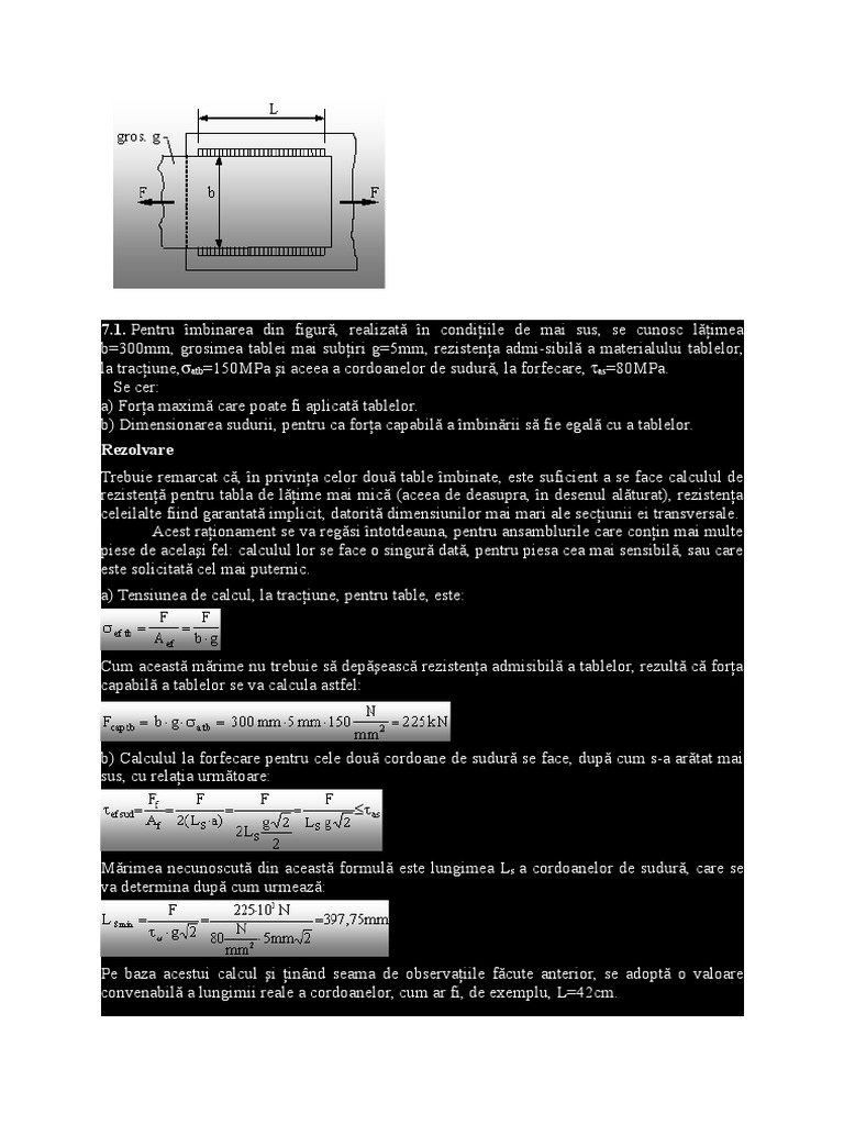 Calcul Sudura La Intindere | PDF