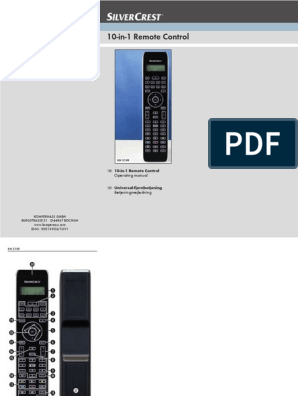 Telecomanda Sylvercrest | PDF | Remote Control | Battery (Electricity)