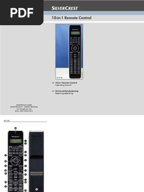 Telecomanda Sylvercrest | PDF | Remote Control | Battery (Electricity)