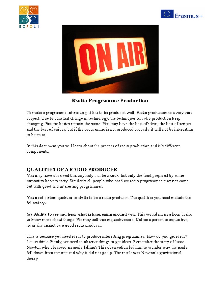 Radio Programme Production Essentials | PDF | Microphone | Radio