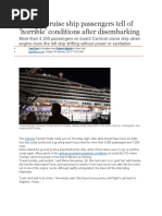 2013 - 02 Carnival Cruise Ship Passengers Tell of 'Horrible' Conditions After Disembarking