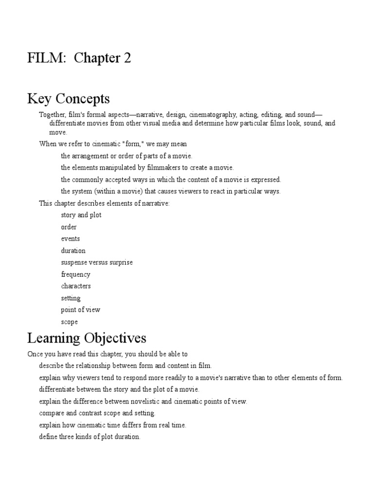 Understanding Film Narrative Elements | PDF | Screenplay | Narration