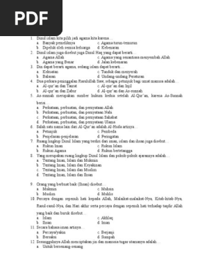 Soal Ulangan Tpa