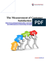 The Measurement of Customer Satisfaction