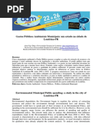 Gastos Públicos Ambientais Municipais