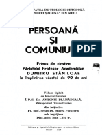 Dumitru Staniloae - Prinos de cinstire Parintelui. Persoana si comuniune.pdf