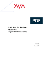 Avaya G450 Quick Start Install PDF