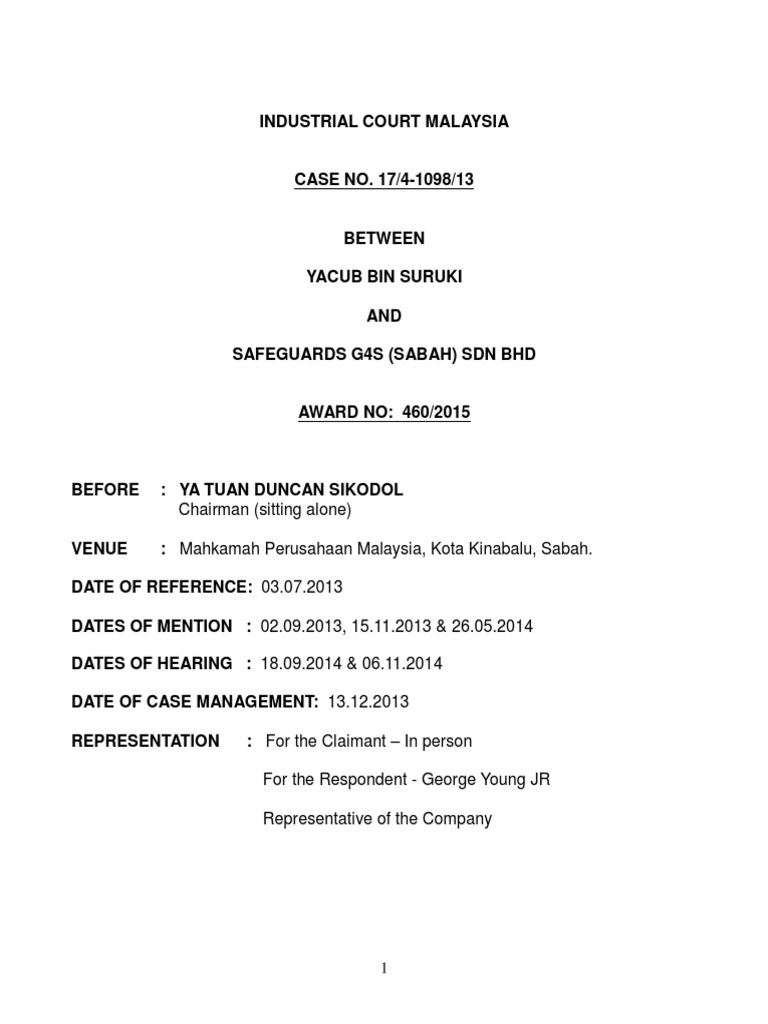 Image Result For The Industrial Court Process At The Industrial Court Of Malaysia