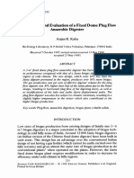 Development and Evaluation of A Fixed Dome Plug Flow Anaerobic Digester