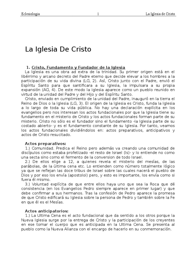 La Iglesia de Cristo | PDF | Cristo (título) | Jesús