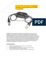  CCTV Coaxial Del Lazo de Tierra Aislador Pasivo No Necesita Alimentación GL600 Video Balun Conector