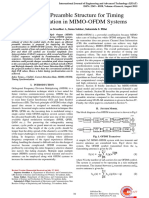 +Improved preamble structure for timing synchronization in MIMO-OFDM systems