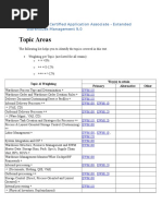 EWM Certification Topic Areas