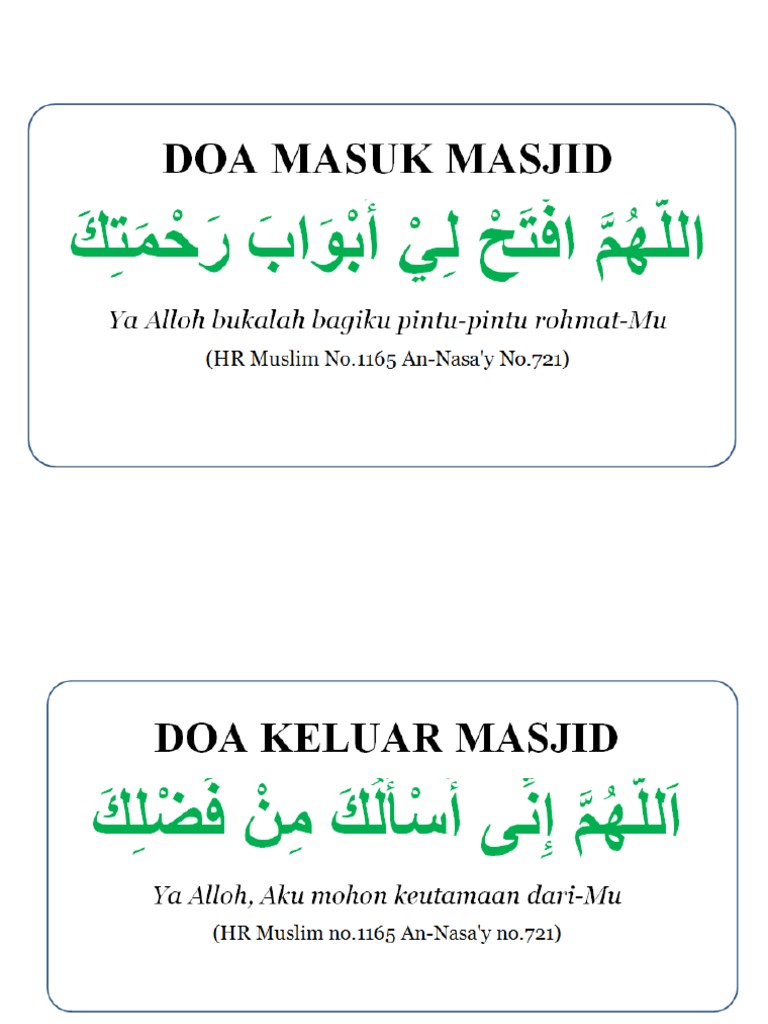 Doa Masuk Masjid Pdf