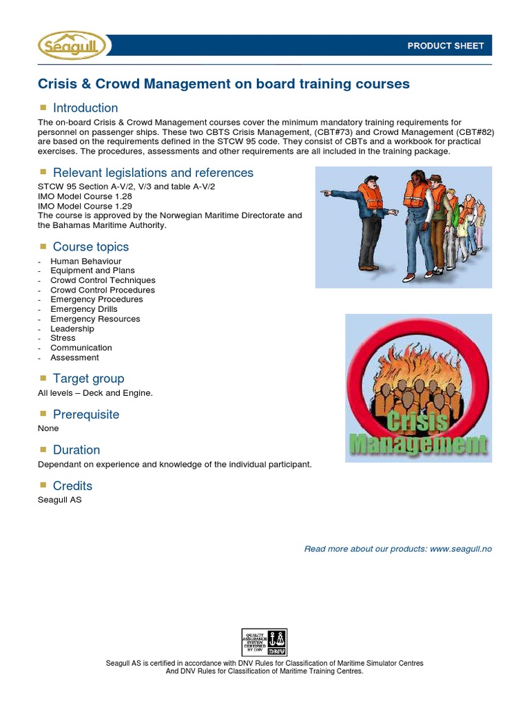 Crisis & Crowd Management Training Course | PDF