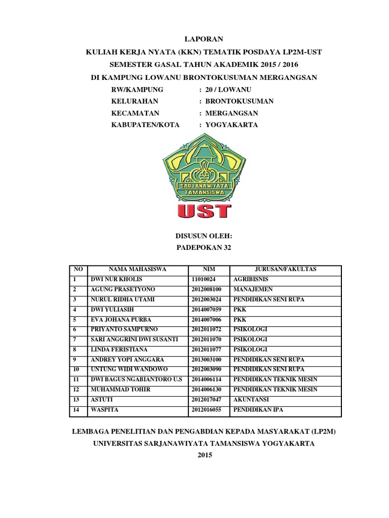 Laporan Kkn Padepokan 32