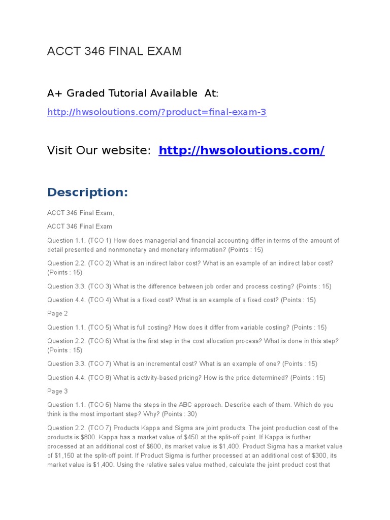 Ac505 managerial accounting final exam essay 05 picture