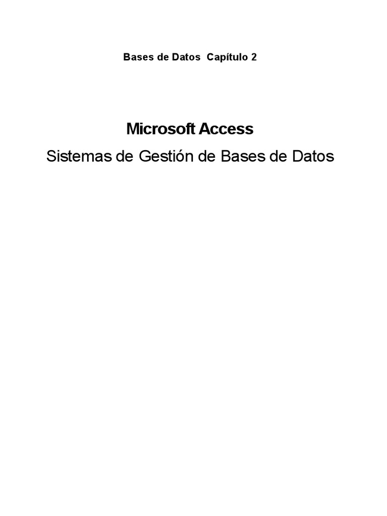 Introducción a Microsoft Access | PDF | SQL | Tabla (base de datos)