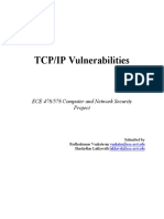 TCP/IP Vulnerabilities Explored: Sniffing, Spoofing, Hijacking