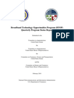 Broadband Technology Opportunities Program (BTOP) Quarterly Program Status Report