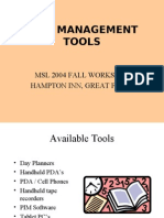 Time Management Tools: MSL 2004 Fall Workshop Hampton Inn, Great Falls
