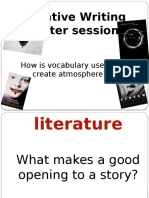 Creative Writing Taster Session: How Is Vocabulary Used To Create Atmosphere?