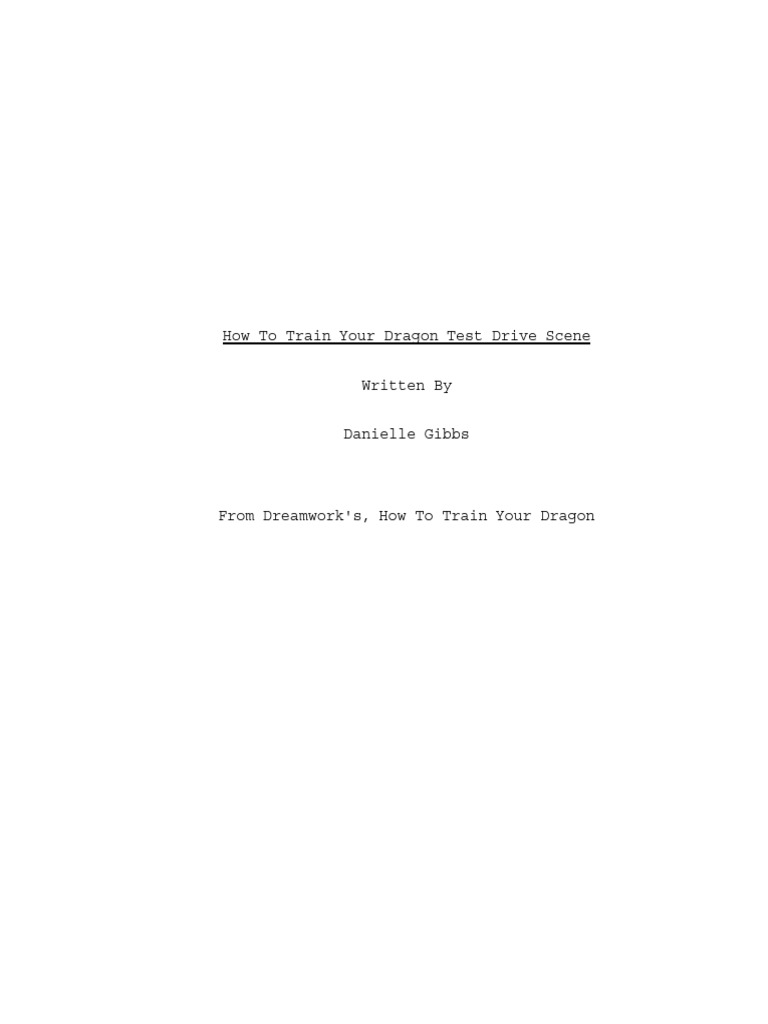 How To Train Your Dragon: Test Drive Scene | PDF | Leisure | Sports