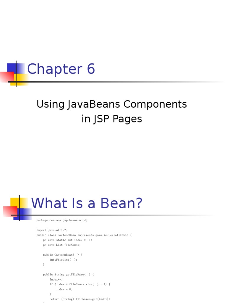 JavaBeans in JSP: Setup & Usage | PDF