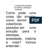 Dormir Com Cobertores Pesados Ajuda Contra Insônia PDF