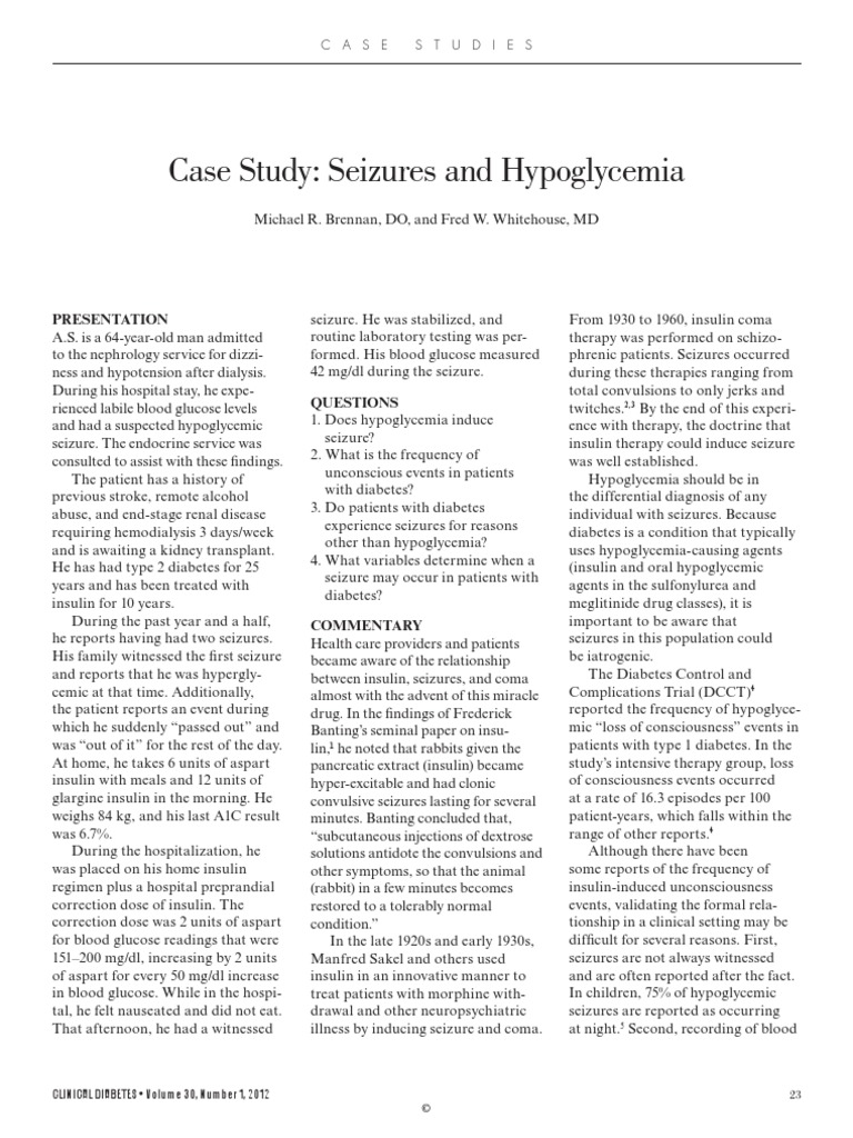 Diabetes case study examples picture