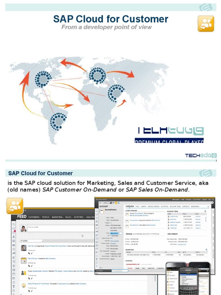 SAP Cloud for Customer Overview Software As A Service Cloud Computing