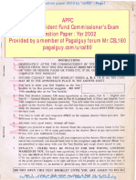 APFC 2002 Question Paper (Www.mrunal.org) by CSL180 for Assistant Provident Fund Commissioners Exam