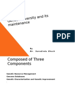 Genetic Diversity and Its Maintenance