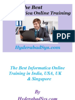 One of The Best Informatica Online Trainngs in India