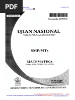 Pembahasan Soal Un Matematika Smp 2014 Paket 1