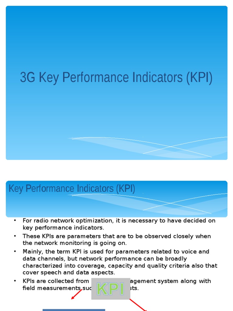 3G KPI Monitoring and Optimization Guide | PDF | High Speed Packet ...