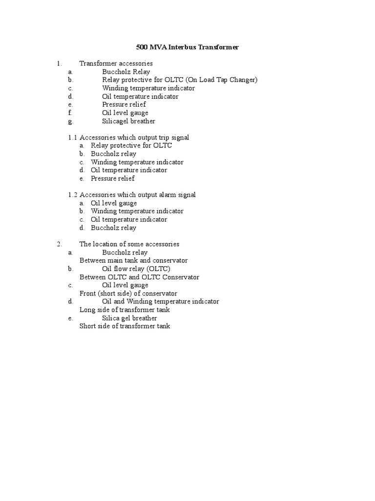 500 MVA Interbus Transformer | PDF