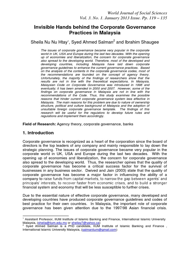 Corporate Governance Challenges in Malaysia | PDF | Corporate ...