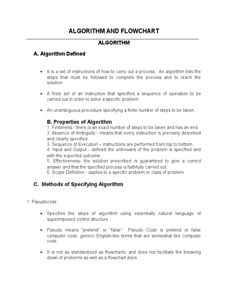 Algorithm and Flowchart | PDF | Algorithms | Control Flow