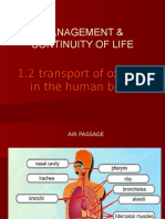 Management & Continuity of Life: 1.2 Transport of Oxygen in The Human Body