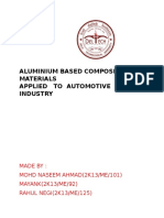 Aluminium Based Composite Materials Applied To Automotive Industry