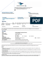 Electronic Ticket Receipt: Itinerary