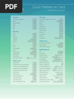 Quick Reference Card: Finale 2014 For Windows