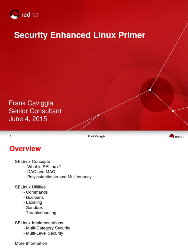 SELinux Overview and Concepts Guide | PDF | Information Governance ...