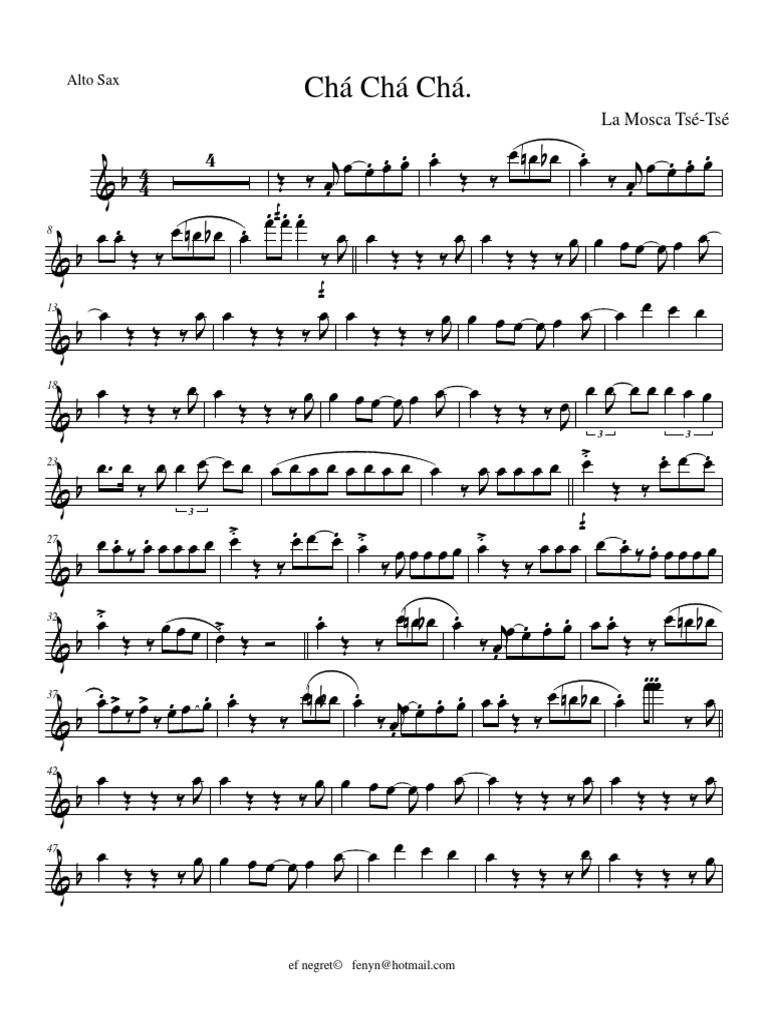 Cha Cha Cha - Alto Sax | PDF