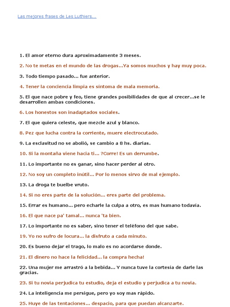 Frases de Les Luthiers | PDF