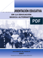 Tutoria y Orientacion Educativa en La Educacion Basica Alternativa