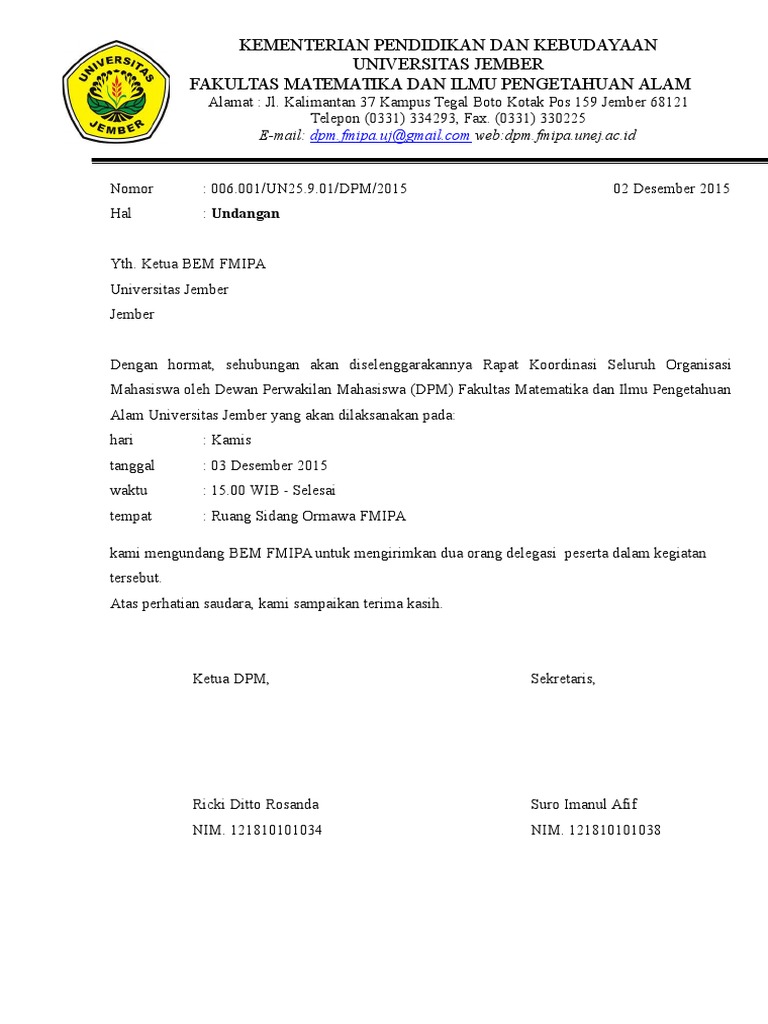 Contoh Surat Undangan Rapat Koordinasi Organisasi : Kementerian Komunikasi Dan Informatika - Rapat koordinasi dan persiapan class meeting 2015.