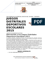 Bases de Juegos Escolares Pachacamac 2015